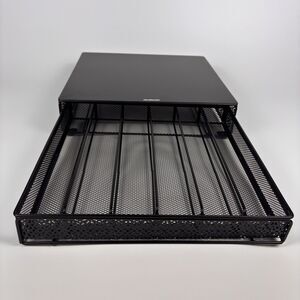 Mind Reader Metal Mesh Coffee Pod Storage Drawer - 30+ K-Cup Holder Black MTRAY